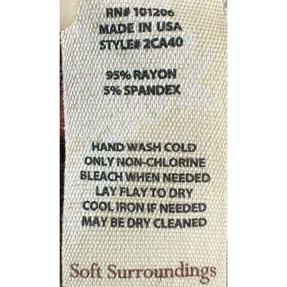 NWT Soft Surroundings Long Sleeve V Neck Gray/White Ombre Shirt Women's Medium - Picture 9 of 9